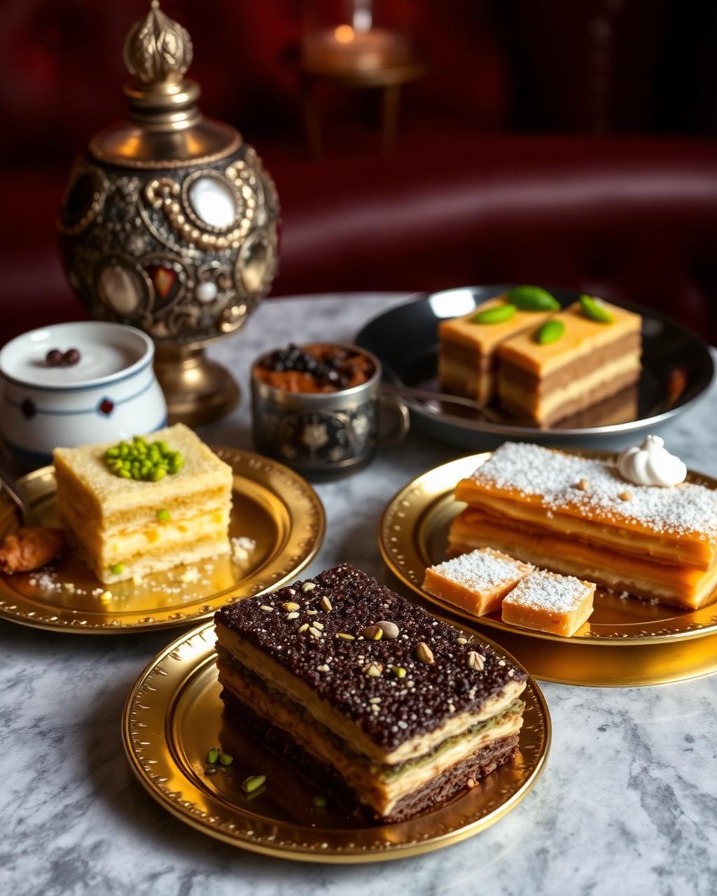 Turkish dessert selection